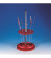 PIPETTE STAND COMPLETE RED PP, 94 PLACE, 230mm D, 470mm H