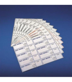 LABELS-TOLUOL, BLACK, 130x35mm, 1 PAGE OF 10 LABELS