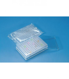 MICROTITER PLATE-FLAT BOTTOM PS, 96 WELL, I/W, Aseptic, vol: 370ul