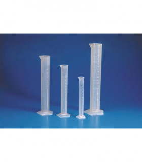 CYLINDER MEASURING T/F PP, 250ml,Grad 20ml, Subdiv. 2ml, Tol. +/- 2ml, O.D.41.5mm D, 315mmH