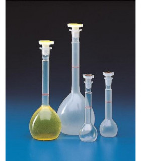 FLASKS VOLUMETRIC + CAP PP, 500ml, NS/DIN:19/26, 265mm H, 100mm D