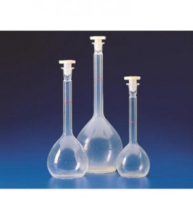 FLASKS VOLUMETRIC + CAP TPX, 50ml, NS/DIN:14/23, 46mm D, 143mm H