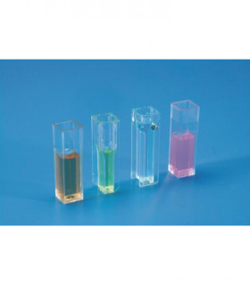 CUVETTE MACRO OPTICAL PS, 4.5ml, 10mm L, Standard, 2 x sides clear 2x grooves, 340-800nm