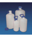 BOTTLE-STORAGE N/N HDPE, 5LT, Neck 52.5 mm int, 62.5mm ext, 1 HANDLE, 170mm D, 345mm H