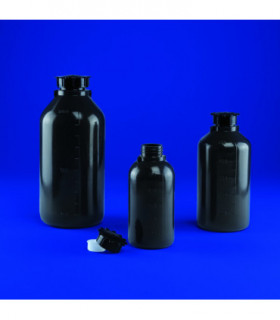 BOTTLE OPAQUE N/N PE, 50ml, 39mm D, 76.5mm H, MOUTH 18.5mm D