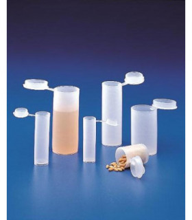 VIALS SAMPLE PE, 5ml, 15mm D, 49mm H, Wall: 0.93mm, Wt: 2.5g