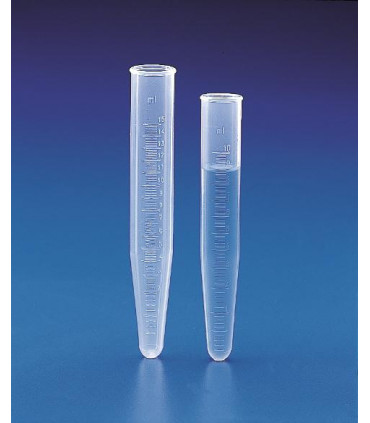 TEST TUBE GRAD CONICAL PP, 10ml, Grad 0.1ml, 16X107mm